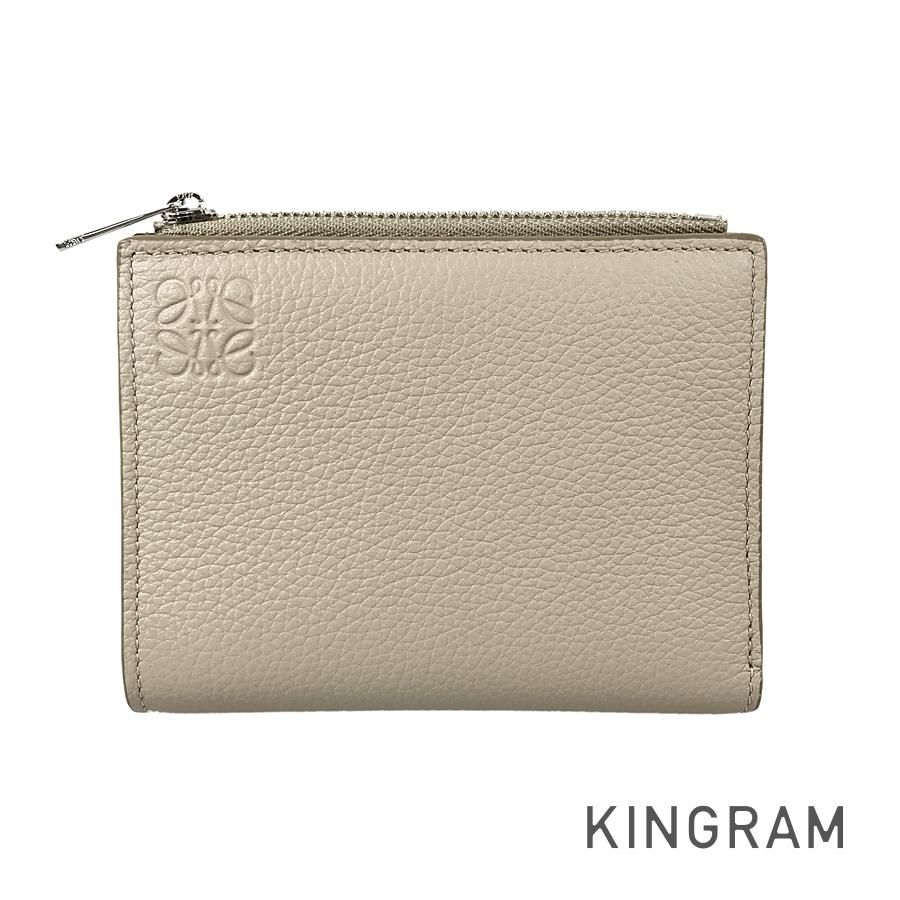 ロエベ LOEWE アナグラム スリムコンパクト ウォレット レザー 二つ折り財布 fhb【中古】