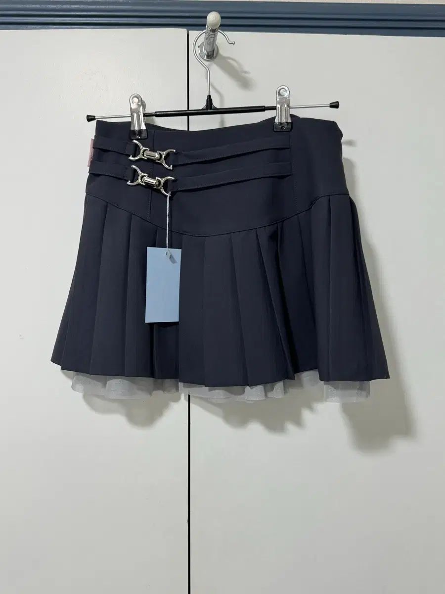 ニューアルリン Highteen hook プリーツ ミニスカート グレー