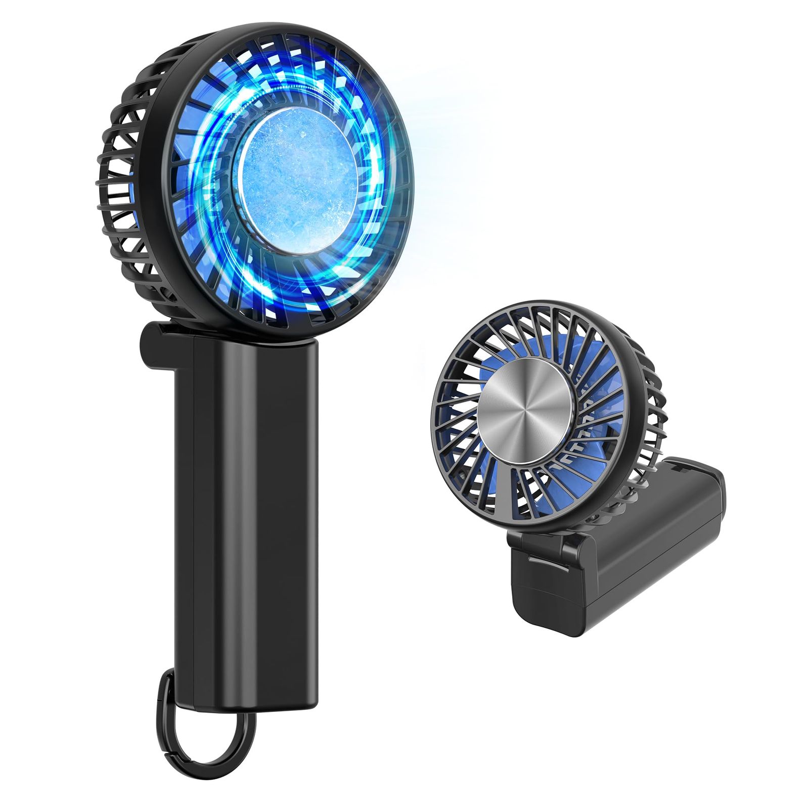 ハンディフアン 超高速暴風 28000RPM【業界最小最軽・瞬間冷却-30℃・15dB極静音】 わずか175g 冷却プレート 最大20H稼働 Type-C充電式 90°角度調整 風量5段階調整可能 手持ち/首掛け/卓上/吊り下げ 4500mA 56ad612d