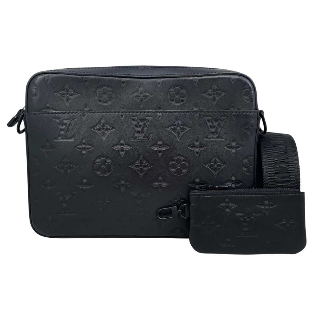 ☆ルイヴィトン ショルダーバッグ デュオ･メッセンジャー M69827 モノグラム シャドウ ノワール ブラック LOUIS VUITTON
