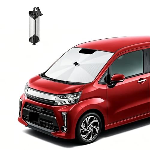 【RUIYA】26年新開発 ムーヴ/ムーヴ カスタム LA150S LA160S 型 専用 傘式 サンシェード 日傘 折りたたみ サンシェード 車 フロント ひよけシェード ムーヴ 日除け 目隠し 遮光 断熱 UVカット 車中泊 貼り付け簡単 新型ムーヴ AR