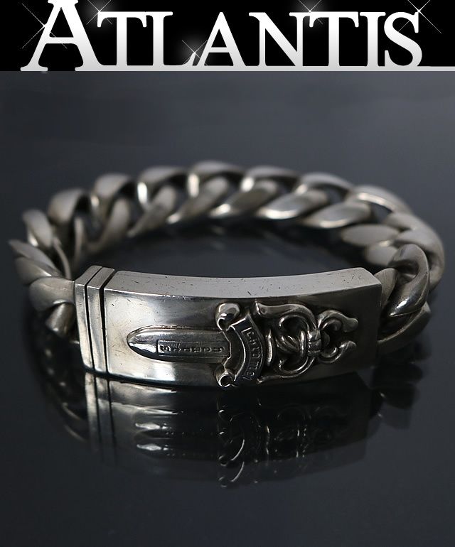 CHROME HEARTS 新宿店 クロムハーツ クラシックリンク ダガーID ブレス 13リンク メンズ シルバー SV925 31275 CHROME HEARTS 新宿店 クロムハーツ クラシックリンク ダガーID ブレス