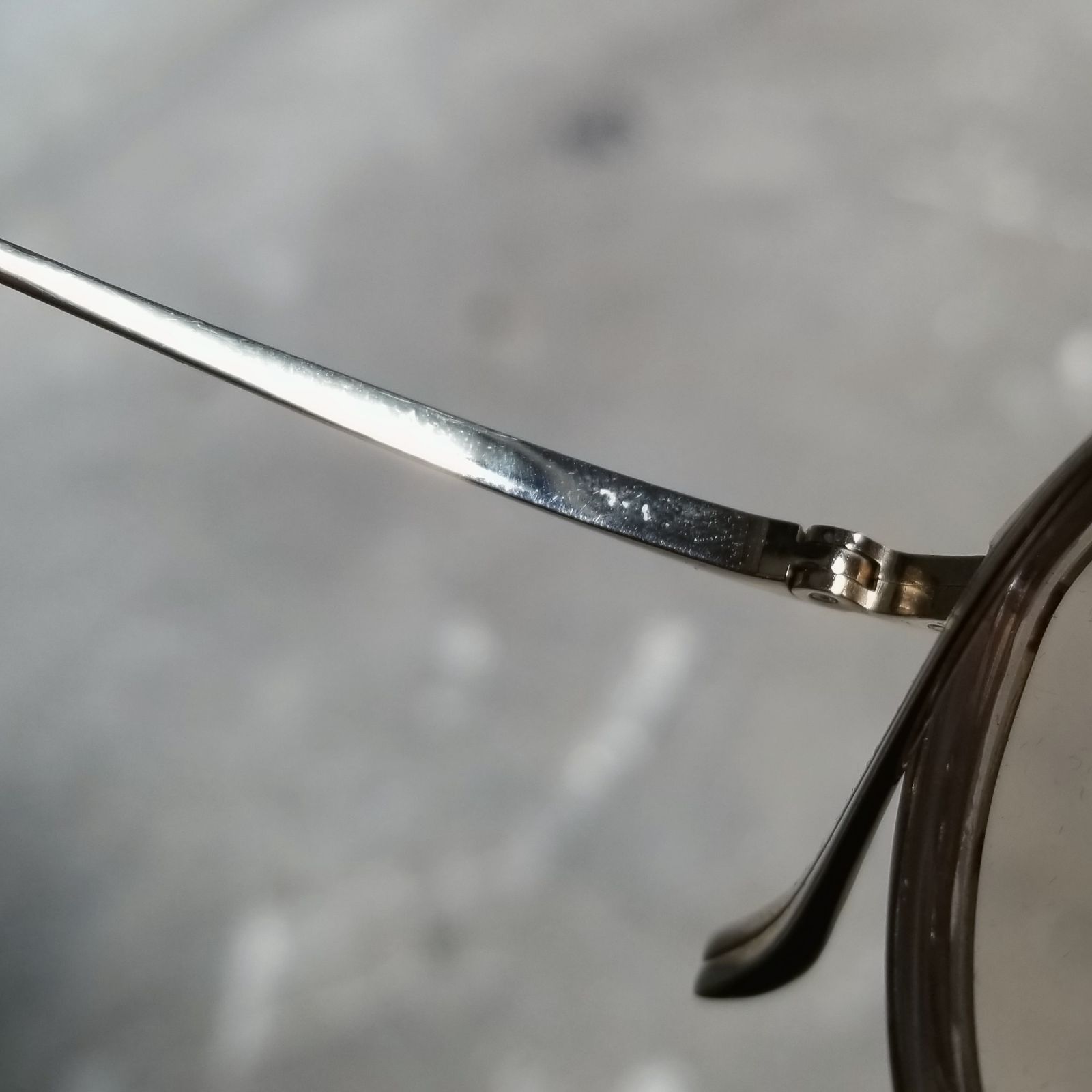 YUICHI TOYAMA. U-136 F.Ludwig 01（White gold/Clear brown）44□23-145 ユウイチ トヤマ 眼鏡 サングラス クラウンパント