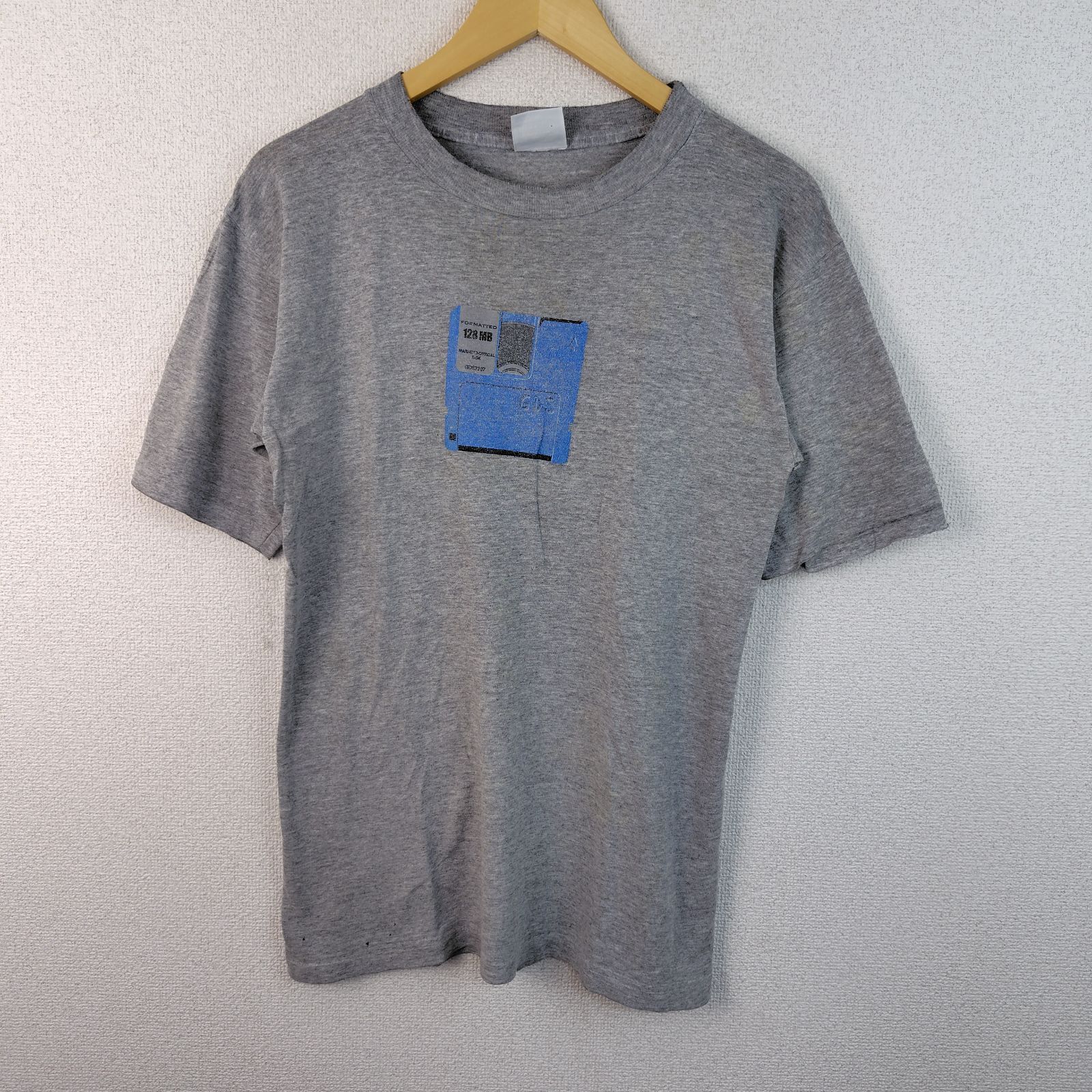 US製　グラフィックｔ　GEORGE'S DEPARTMENT STORE ジョージズデパートメントストア Tシャツ フロントプリント グレー メンズ 古着 アメカジ レトロ