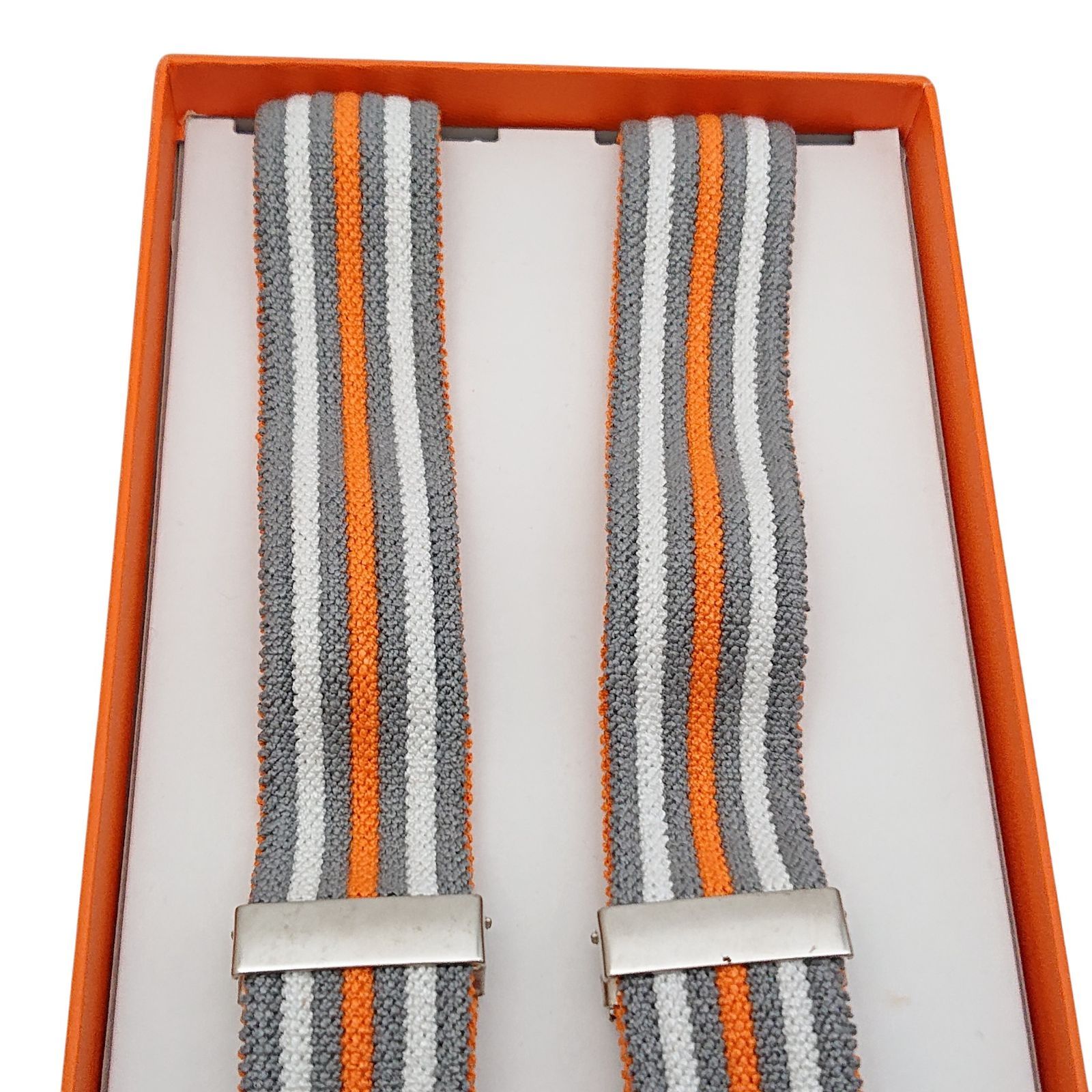 美品】HERMES エルメス 銀座店オープン記念 サスペンダー Bretelles