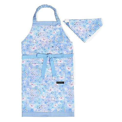 COLORFUL CANDY STYLE 子どもエプロン 女の子 三角巾 セット 小学生 着脱簡単 ムーンライトバタフライ 130ー160cm CGN1252630ma 722b5c6d