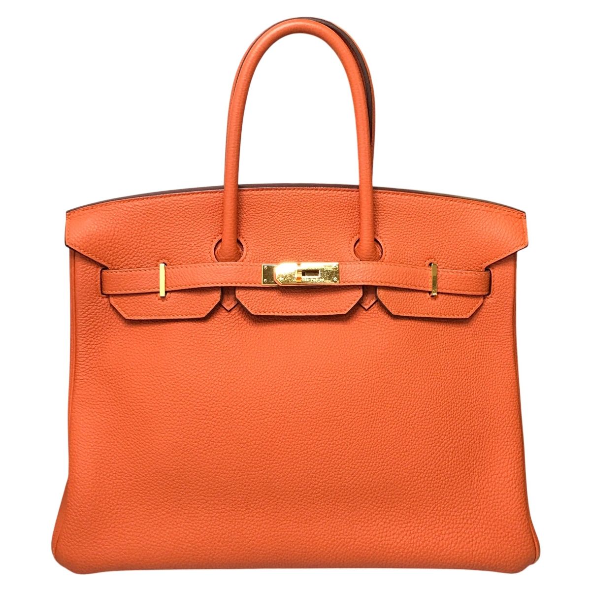 エルメス HERMES トゴ バーキン 35 ルトゥルネ オレンジ □Q刻印 2013年製造 ゴールド金具 ハンドバッグ 中古 T11110718