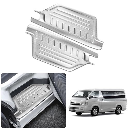 Auto Spec トヨタ ハイエース 200系 サイドステップガード スカッフプレート スカッフプロテクトシート フロント HIACE H200 標準 1型?9型 2004.8? 運転席 助手席 インナースカッフプレート 保護パーツ 汚れ防 aefc9474