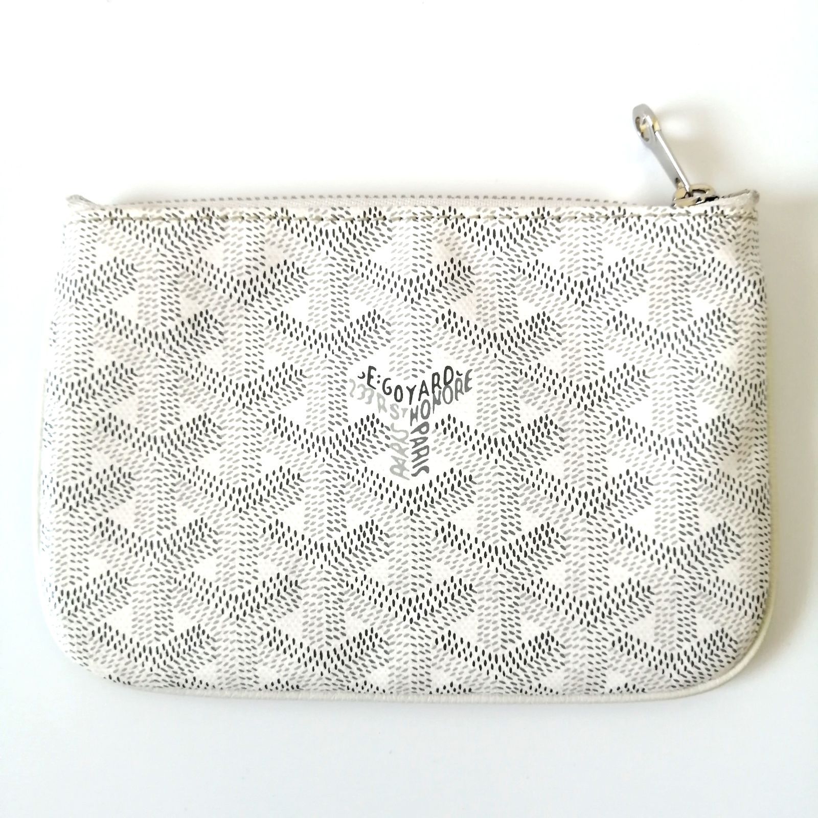 美品 GOYARD ゴヤール ポーチ セナ ミニポーチ ホワイト 436 - メルカリ