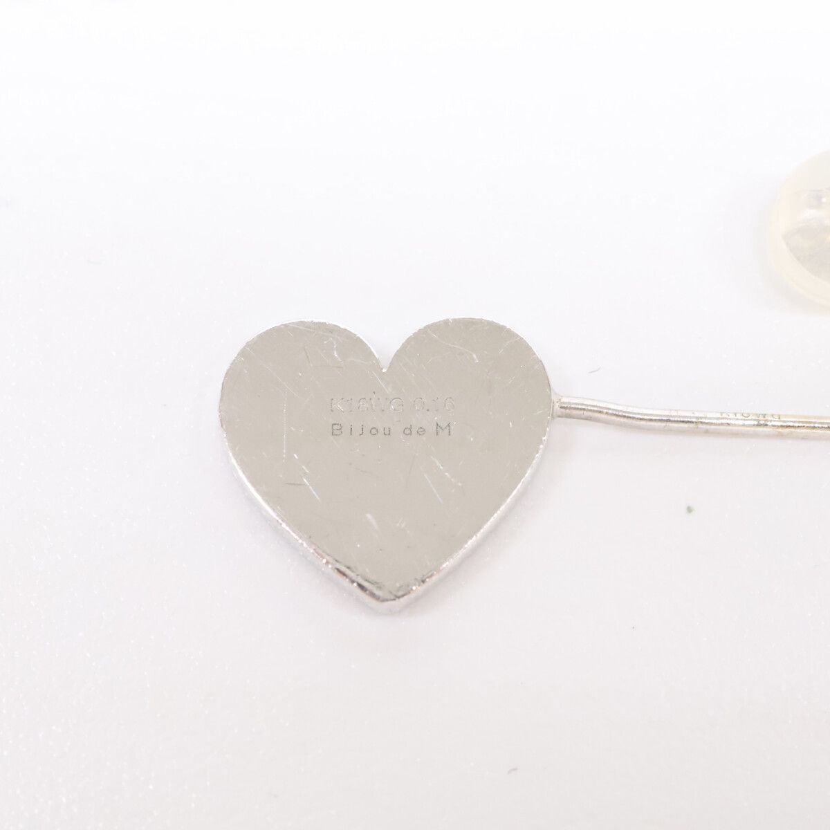 Bijou de M ビジュードエム MIO HARUTAKA K18WG メレダイヤモンド 0.16ct ハート横向き 左針 Bijou de M ビジュードエム MIO HARUTAKA K18WG メレダイヤモンド 0.16ct ハート横向き 左針