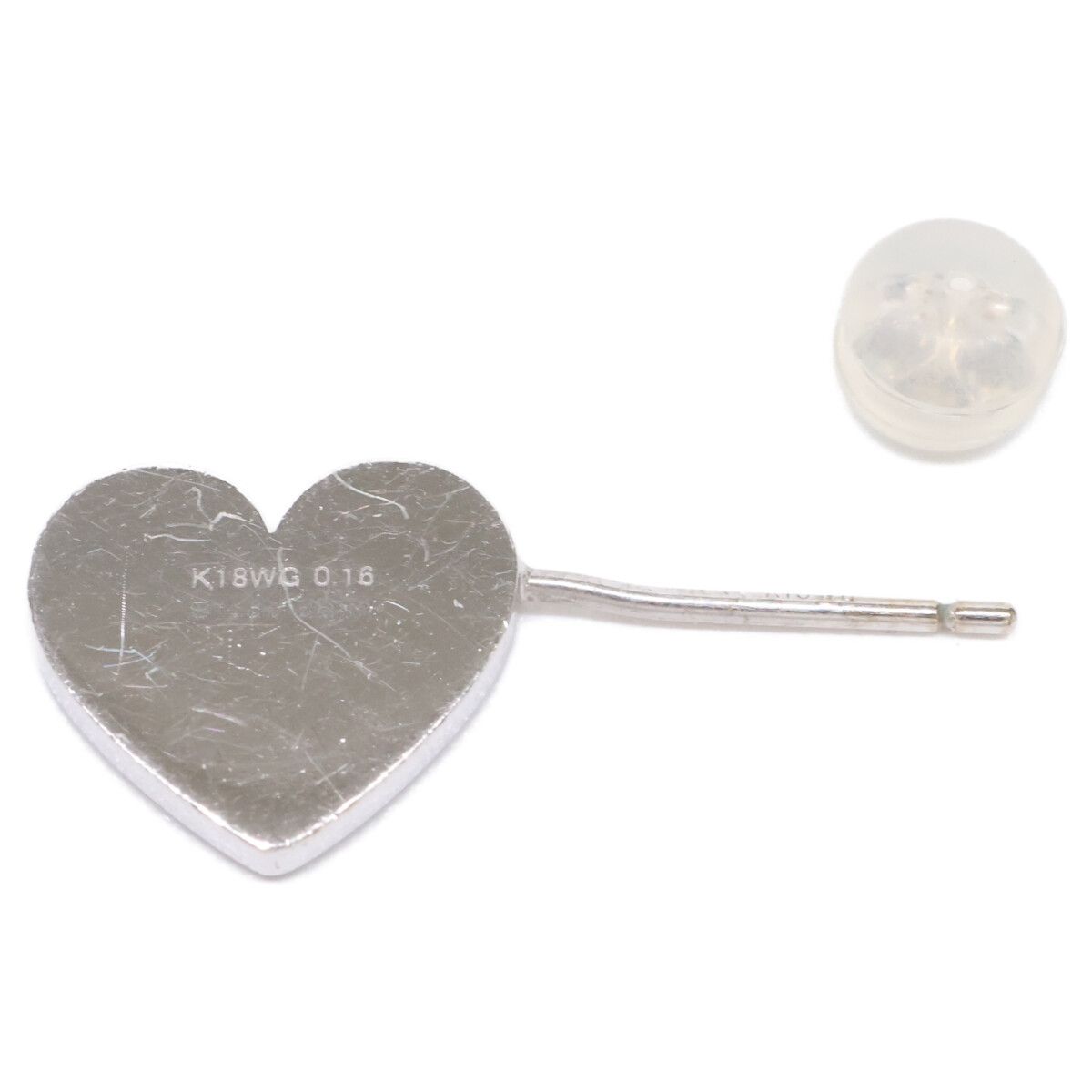Bijou de M ビジュードエム MIO HARUTAKA K18WG メレダイヤモンド 0.16ct ハート横向き 左針 Bijou de M ビジュードエム MIO HARUTAKA K18WG メレダイヤモンド 0.16ct ハート横向き 左針
