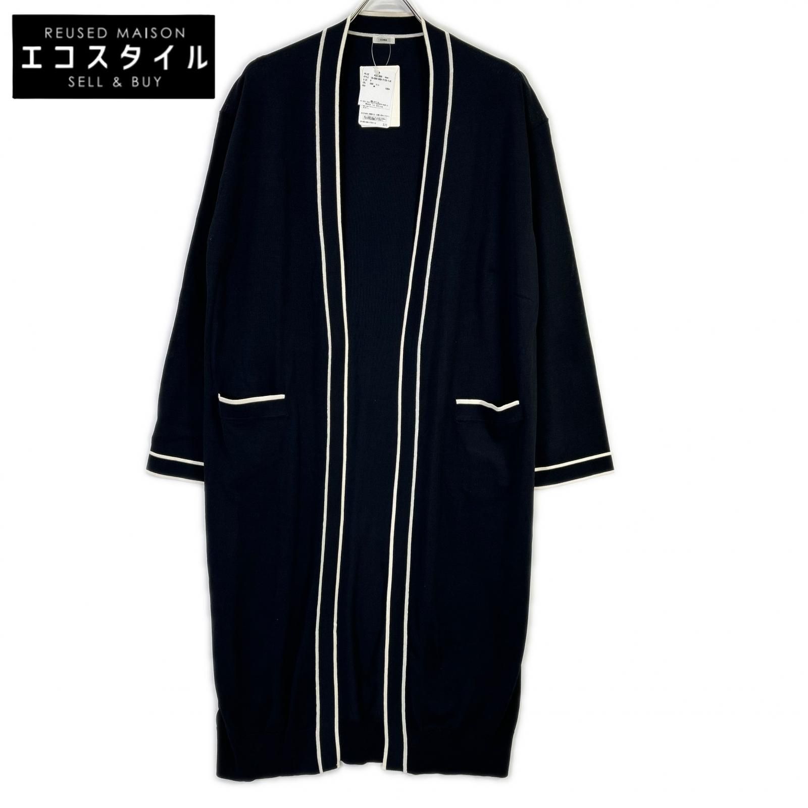 IENA　イエナ　ネイビー コットン ロング カーディガン　F