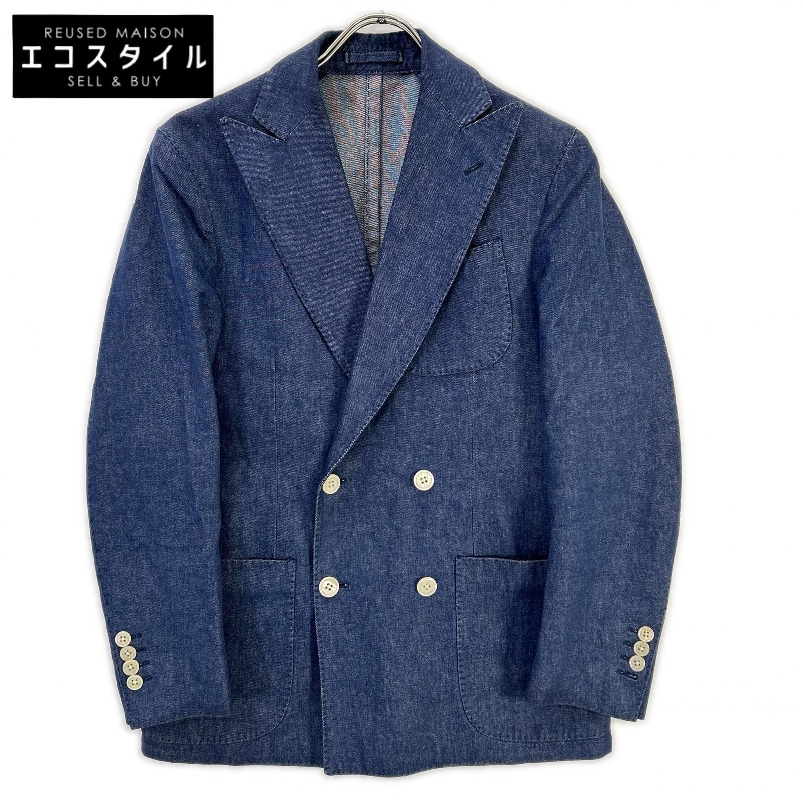 LARDINI　ラルディーニ　デニム ダブルジャケット　42