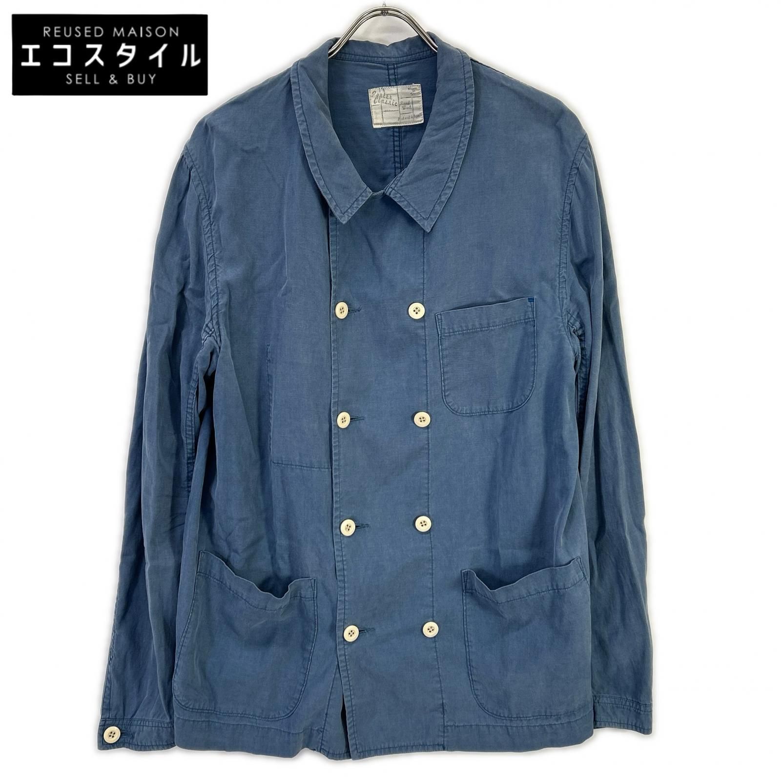 Porter Classic ポータークラシック ブルー 8B シャツジャケット X L Porter Classic ポータークラシック ブルー 8B シャツジャケット X L