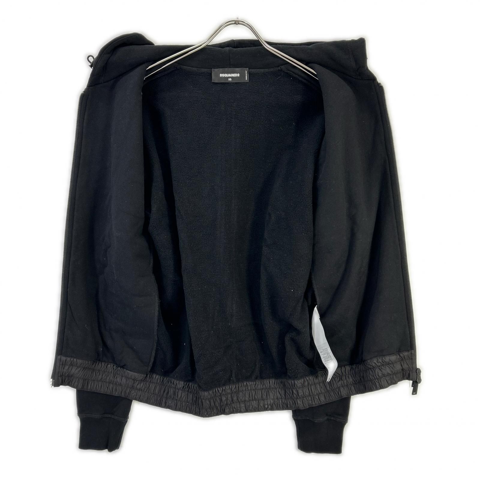 DSQUARED2 ディースクエアード S79HG0004 ブラック ICON ジップアップ 