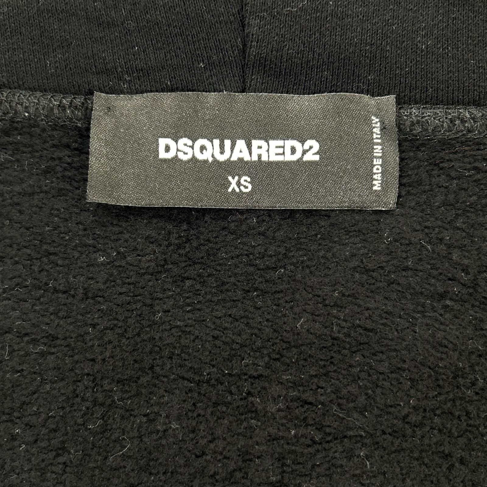 DSQUARED2 ディースクエアード S79HG0004 ブラック ICON ジップアップ 