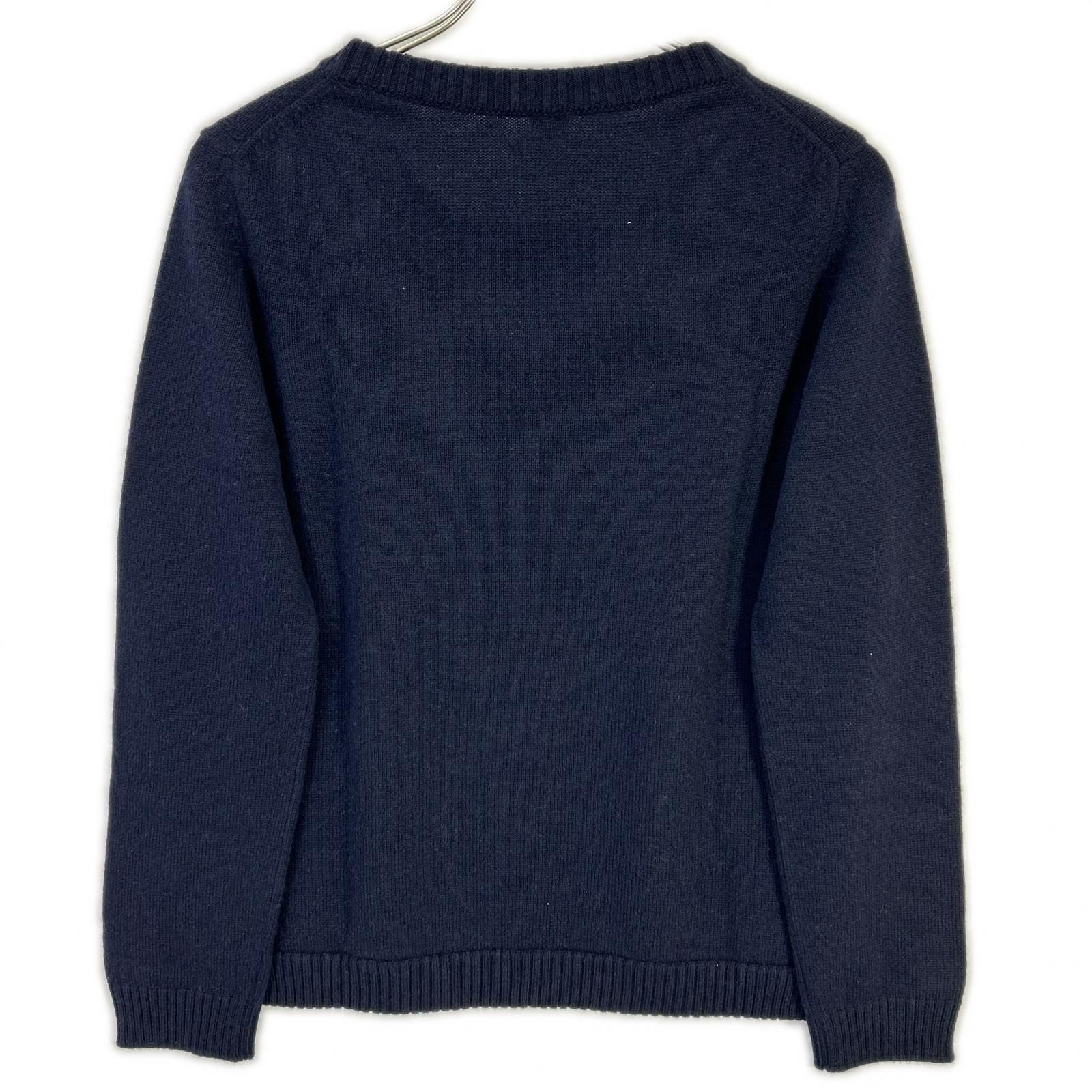 HERMES エルメス ルメール期 ネイビー カシミヤ ニットセーター 42 