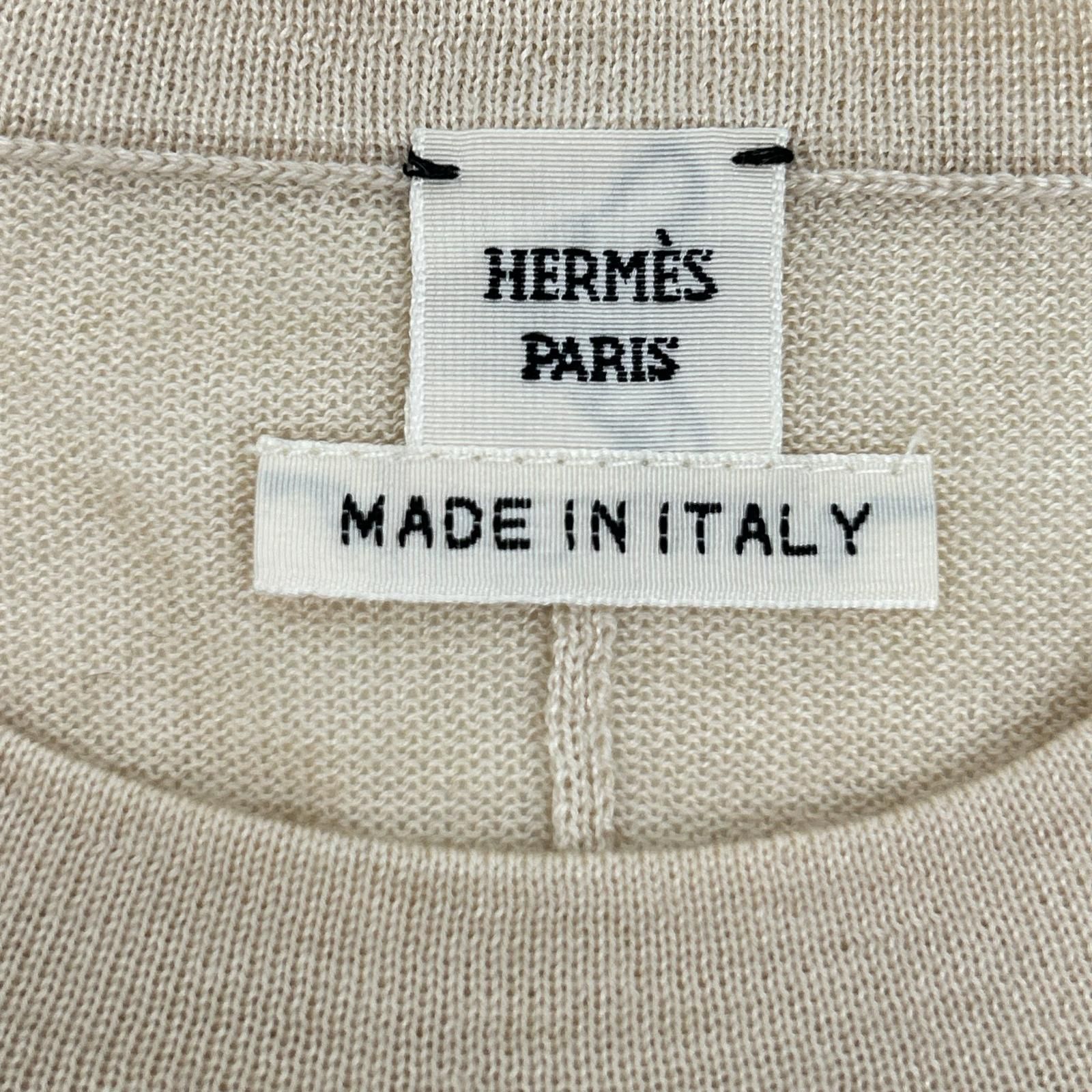 HERMES エルメス ベージュ カシミヤ×シルク ニットセーター 40 - メルカリ