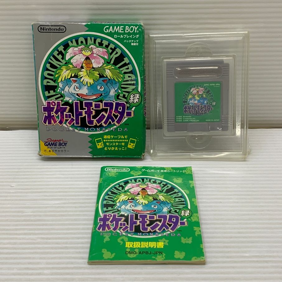 【現状渡し品】 ポケットモンスター 緑 -GB ゲームボーイ ゲームソフト レトロゲーム 任天堂 ロールプレイング 【023-260531-em-04-min】