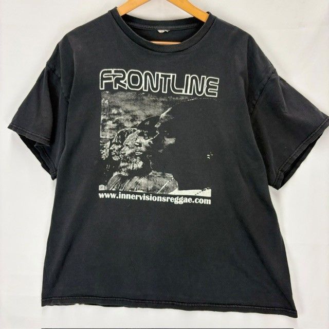 90-00s ”FRONTLINE” Inner Visions グラフィックTシャツ レゲエ FADE ピンホール 08053110 871