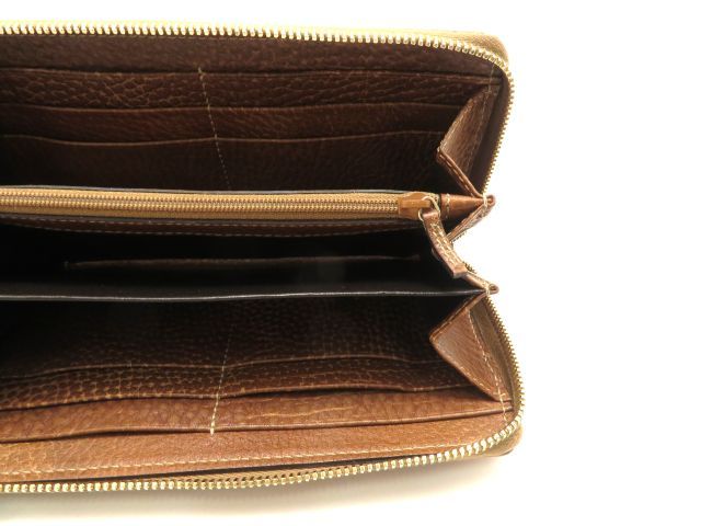 GUCCI グッチ バッグ バンブー グッチシマ ラウンド長財布 ブラウン