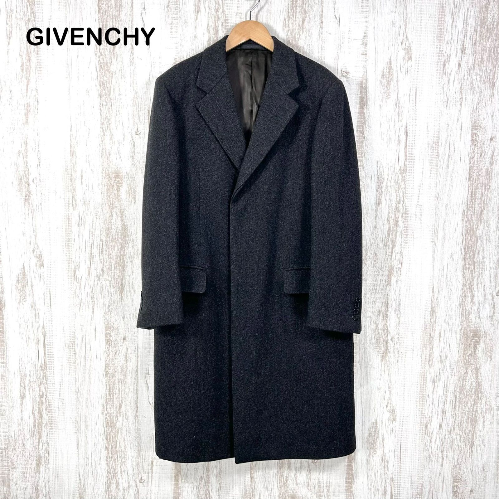 美品 GIVENCHY ジバンシー ウール100% チェスターコート グレー