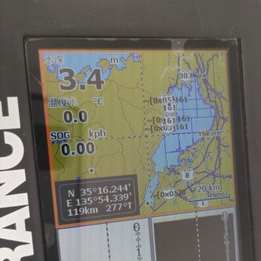 ローランス エリート 4HDI（01）魚群探知機　魚探　湖沼MAP　ブラックバス　レンタルボート　ワカサギ　琵琶湖　入鹿池