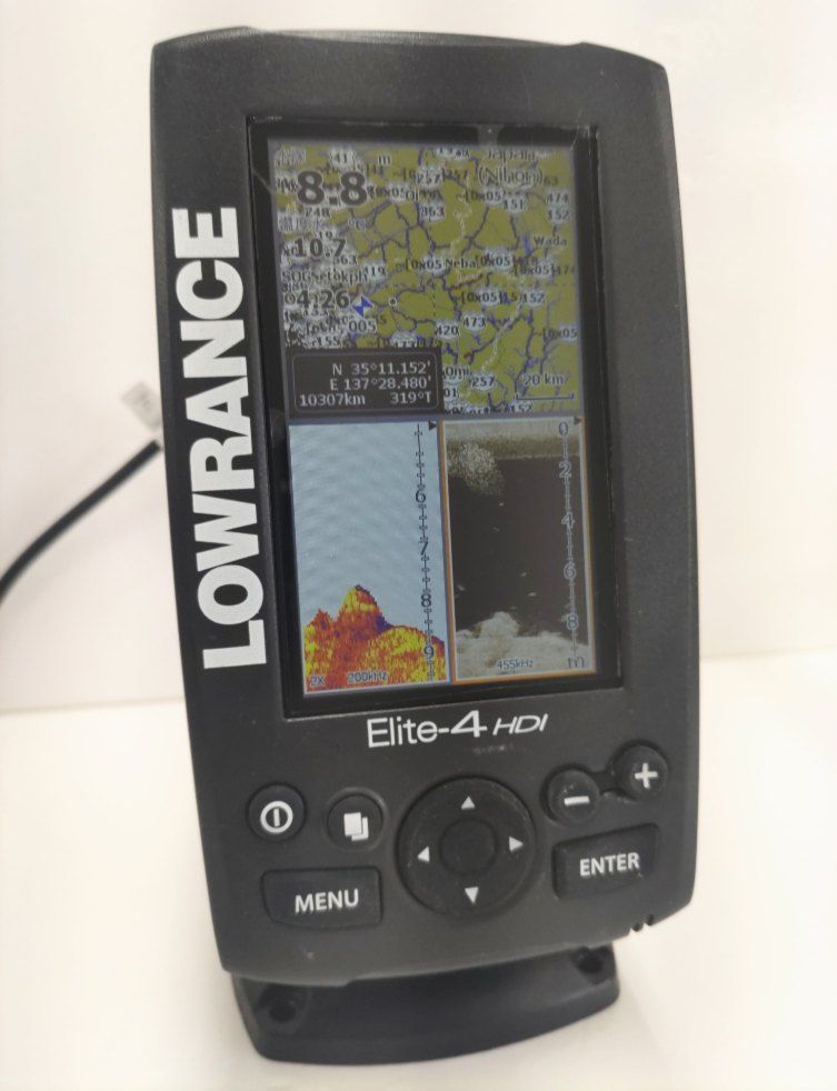 ローランス エリート 4HDI（01）魚群探知機　魚探　湖沼MAP　ブラックバス　レンタルボート　ワカサギ　琵琶湖　入鹿池