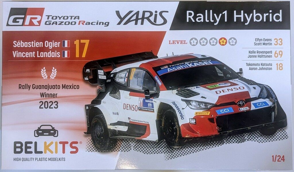 BELKITS 1/24 トヨタ GR ヤリス ラリー1 ハイブリッド WRC 2023 ラリー・メキシコ ウィナー
