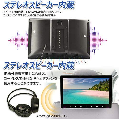 【2025 新型】 スロットインで出し入れラクラク IPS液晶搭載で 大画面11.6インチヘッドレストモニター DVDプレーヤー CPRM対応 車載 全視角 1920*1080P タッチボタン USB・TF・HDMI・AV-IN・AV-OUT ffa7a8dc