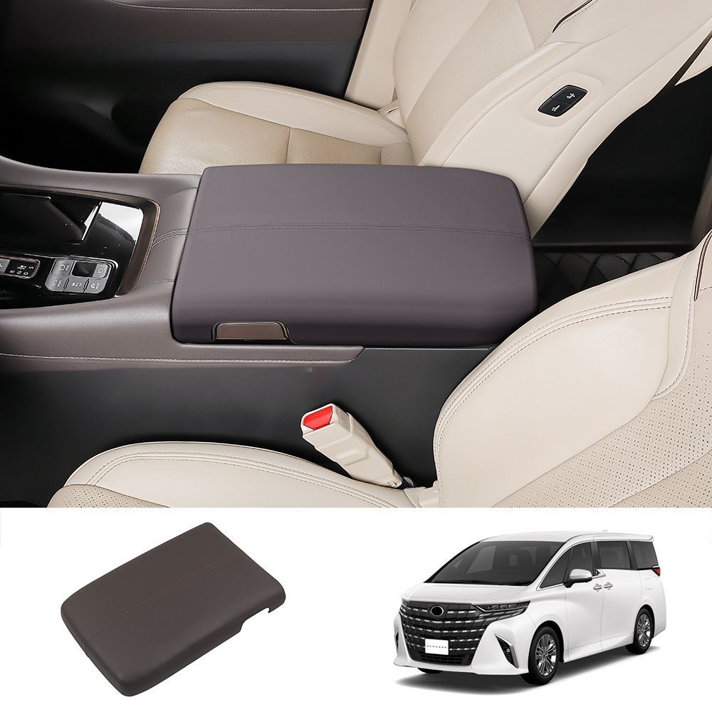 【送料無料】トヨタ (Toyota) アルファード / ヴェルファイア 40 系 (2023-) 専用 アームレストカバー レザー製 ブラック / ブラウン / ベージュ 高級感・傷防止・フィット感抜群 簡単装着 ドレスアップ効果抜群