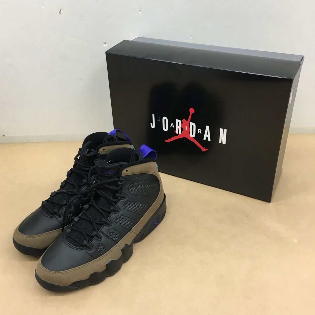 未使用 NIKE AIR JORDAN 9 Light Olive CT8019-034 サイズ 27.5cm【WS1802-003】