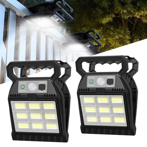ソーラーライト 屋外 人感センサー 2個セット 72LED 高輝度 置物ライト 太陽光&USB充電 クリップ式 センサーライト クリップライト LEDライト3モード搭載 自動点灯 昼白色 ガーデン・駐車場・壁・フェンス対応 簡単設置ts b29c4599