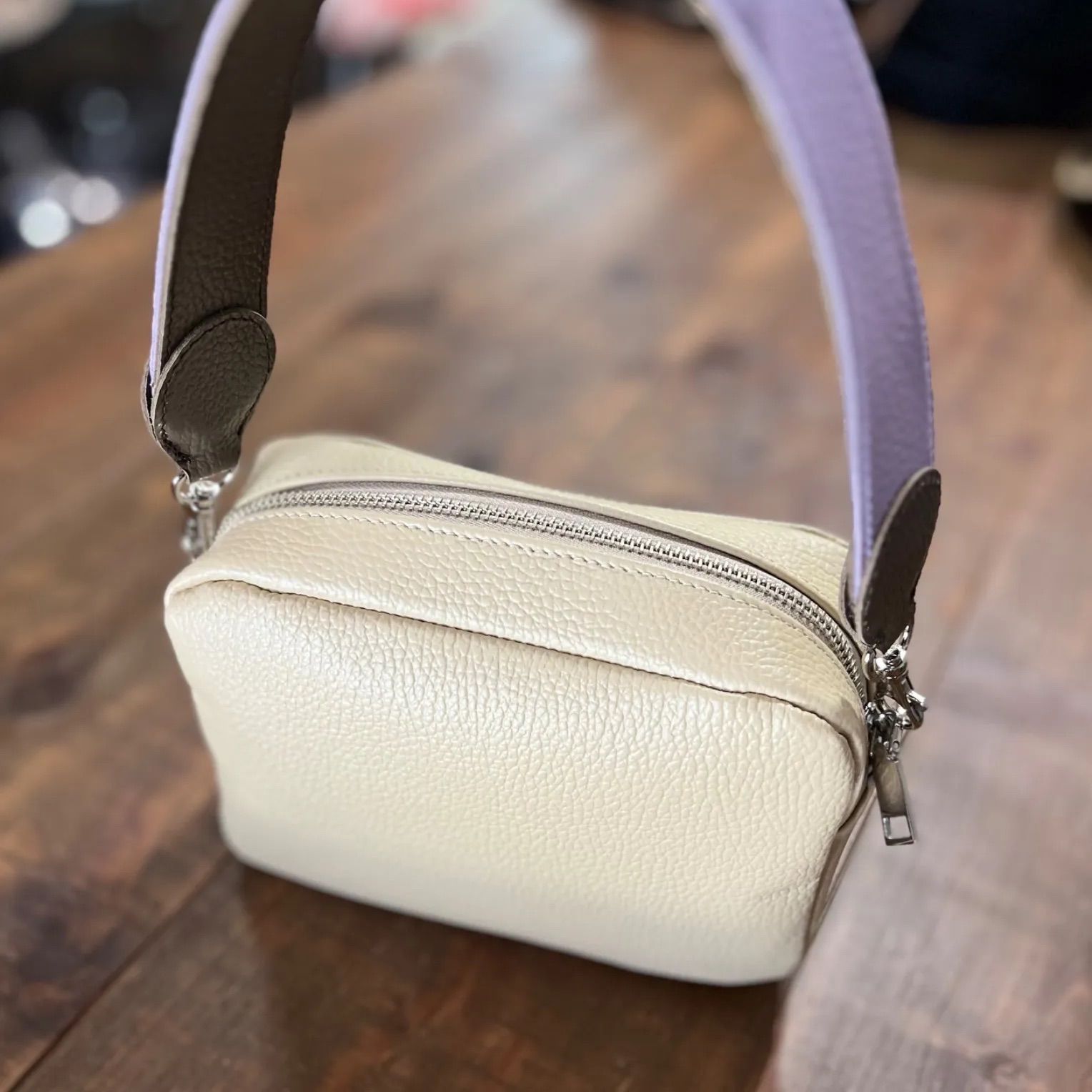 Kotty bag ポーチバッグ　シュリンクレザー&ハンドルエステシュリンクレザー