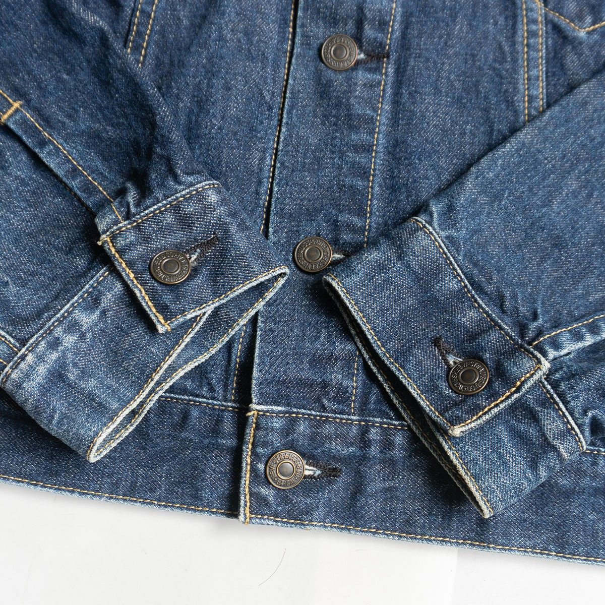 雰囲気抜群/濃紺】 LEVI'S【557 ビッグE デニムジャケット】42 サード