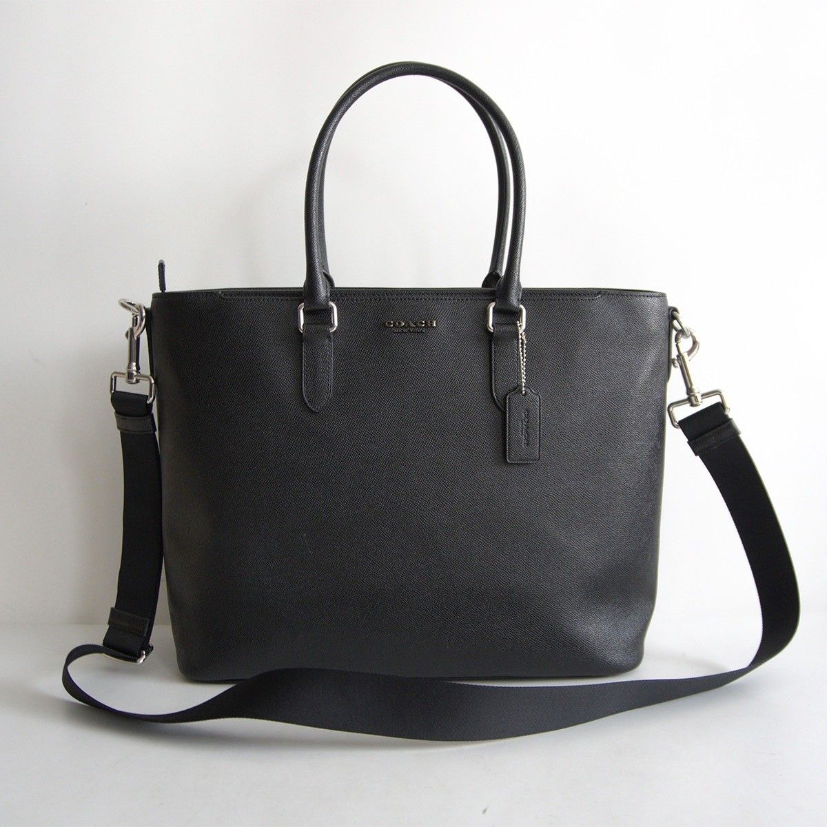 【美品】COACH【C2842/2WAY ベケット レザー トートバッグ】 ブラック ビジネスバッグ コーチ 26050771