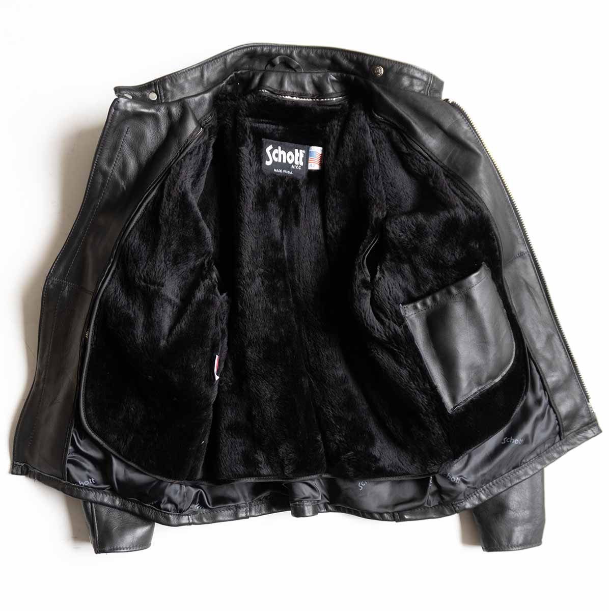 美品/ビッグサイズ】SCHOTT【641/シングルライダースジャケット】42 