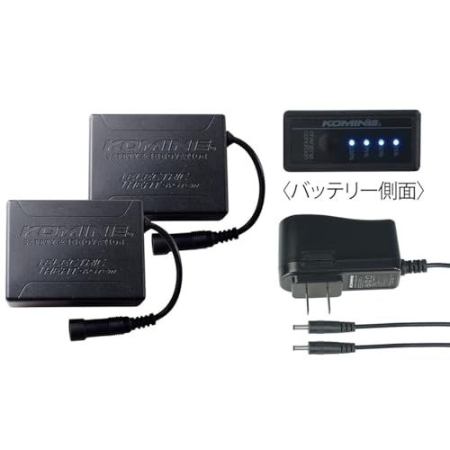 コミネ(KOMINE) バイク用 グローブ 7.4V電熱グローブ用 充電器 バッテリー セット USB ブラック Free EK-207 1375ma 4f0021a8