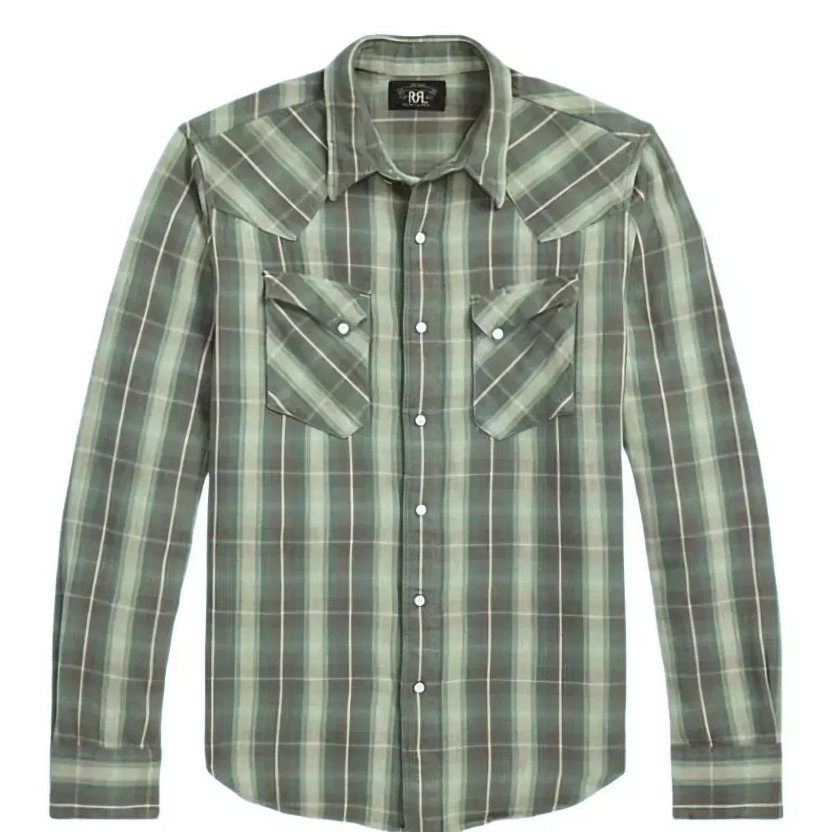 RRL スリムフィット プラッド ツイル ウェスタン シャツ m