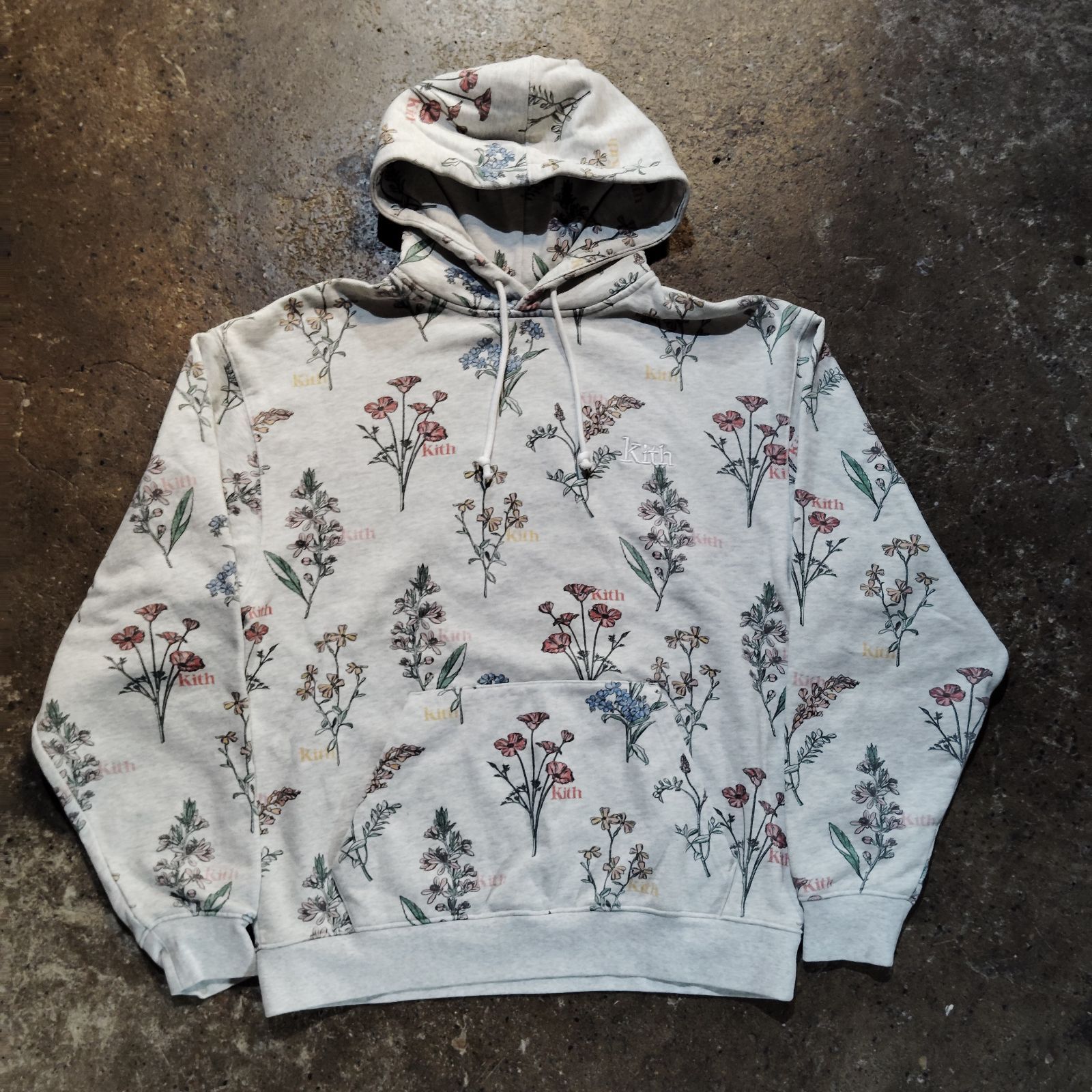 KITH 総柄 パーカー 花柄 ホワイト S キス KH2624 - メルカリ
