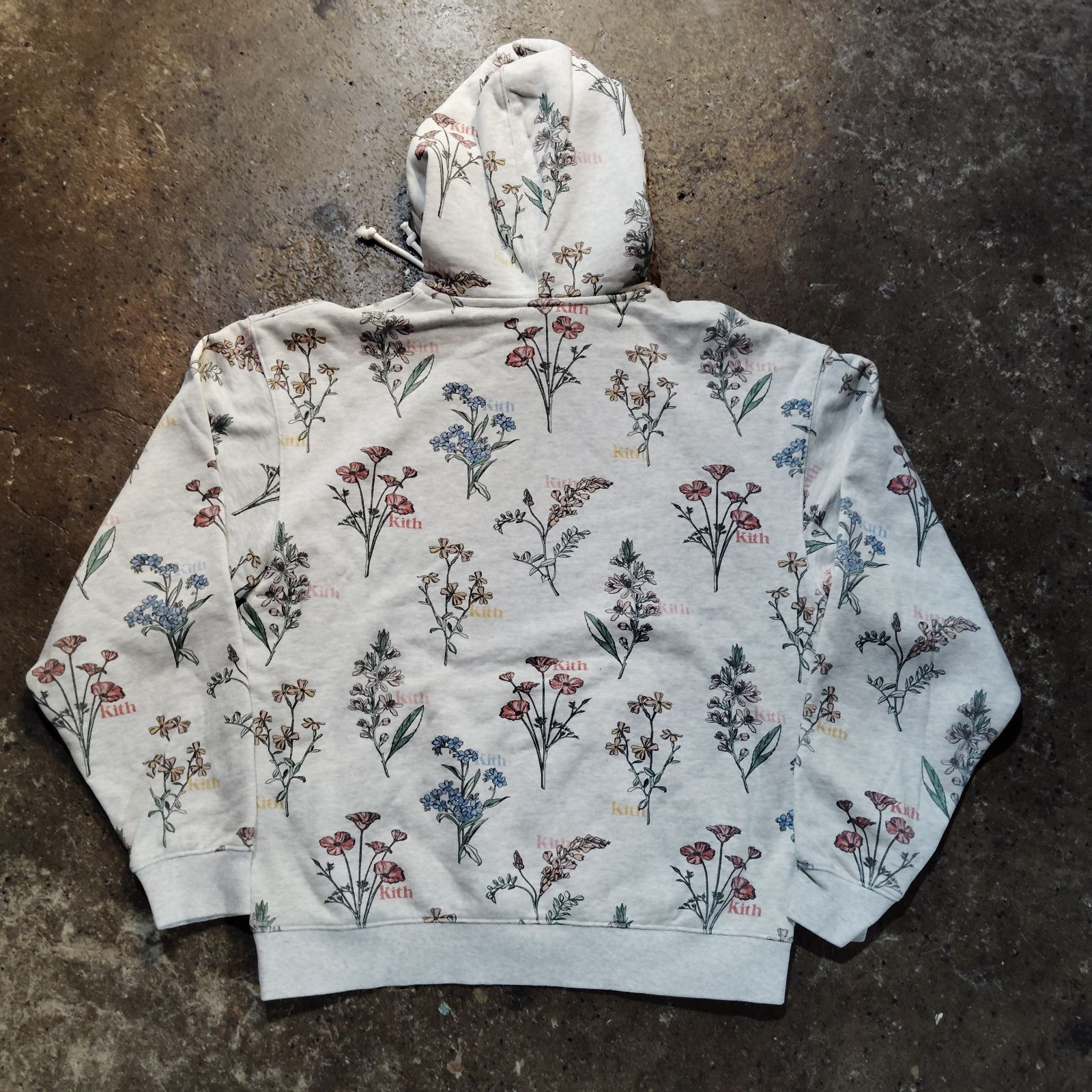 KITH 総柄 パーカー 花柄 ホワイト S キス KH2624 - メルカリ