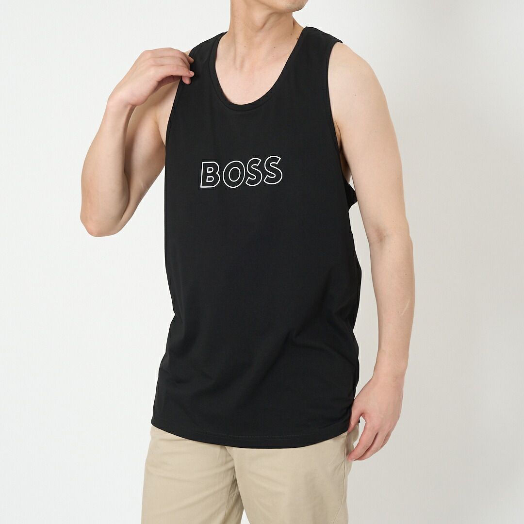 ヒューゴボス HUGO BOSS タンクトップ ビーチウェア 水着 水陸両用 ビーチタンクトップ 50491711 BEACH TANK TOP 001 BLACK 7,252円