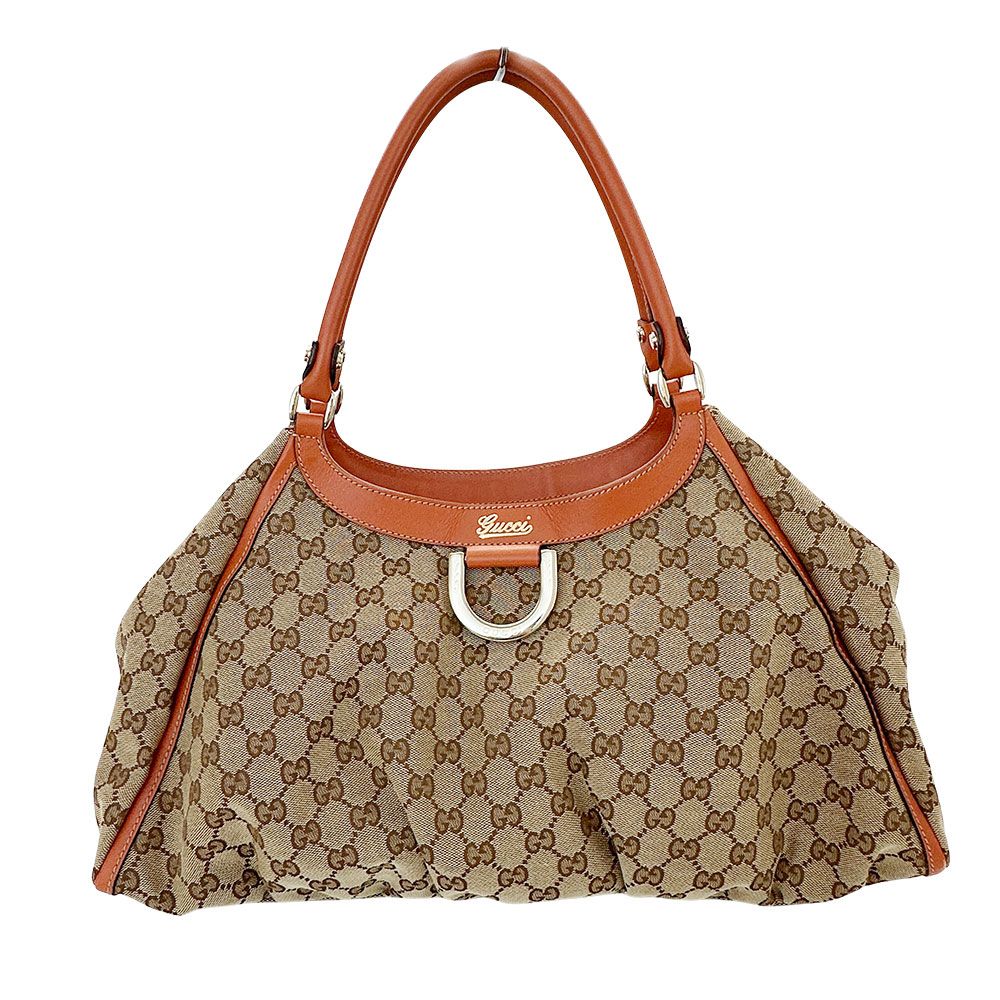グッチ GUCCI バッグ レディース ブランド アビー ショルダーバッグ GGキャンバス ベージュ オレンジ 189835 ワンショルダー 肩掛け おしゃれ 【中古】