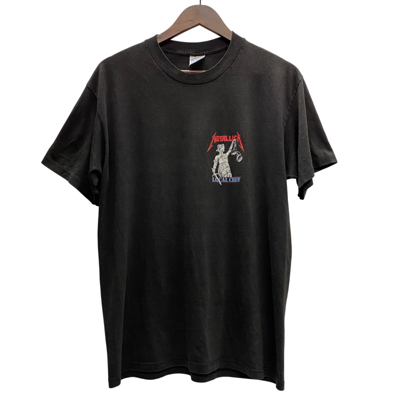 バンド band 80's METALLICA LOCAL CREW メタリカ USA製 Tシャツ ブラック XLサイズ 201MT-6066 VB