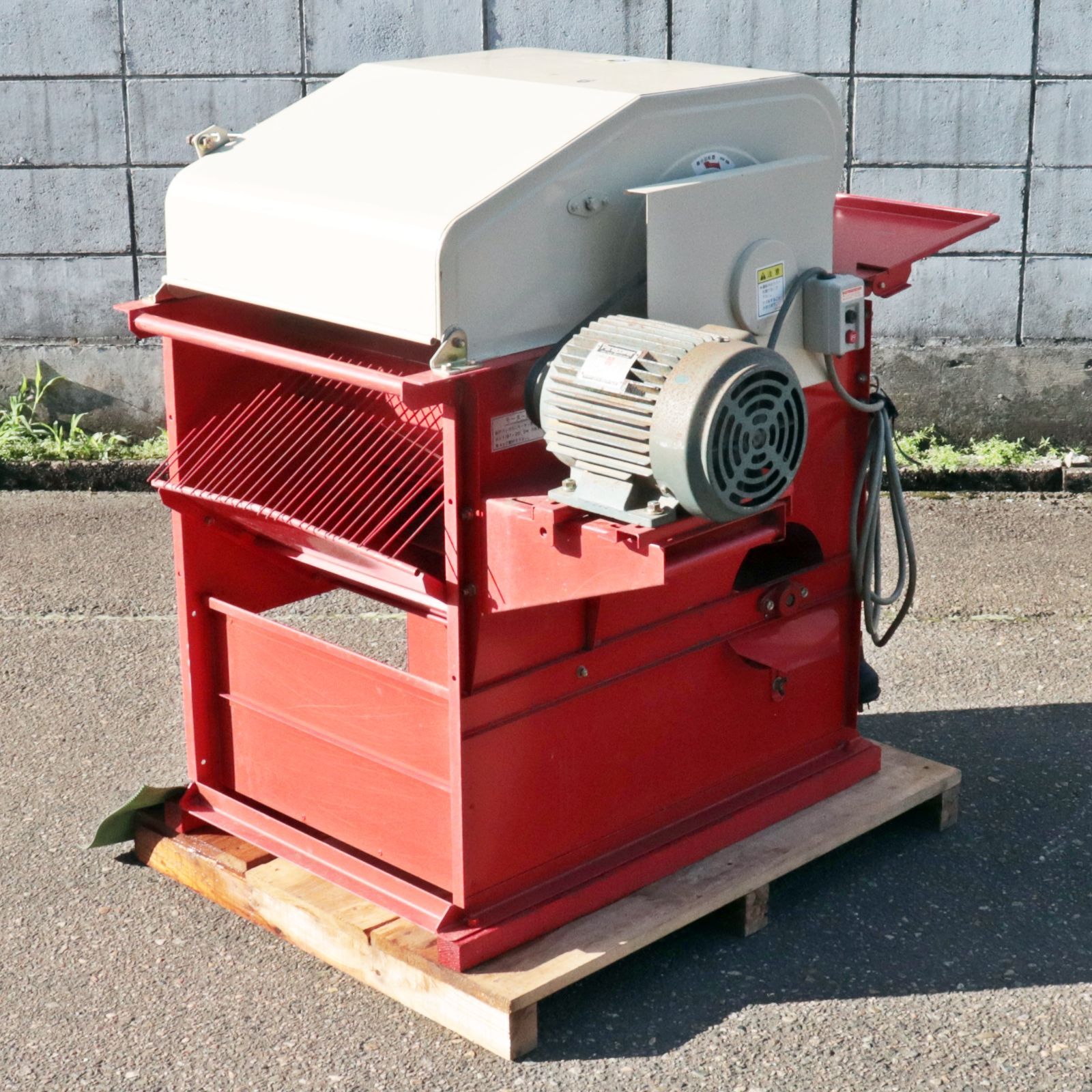新潟発 笹川農機 大豆脱粒機 まめっ子S-Ⅲ モーター式 三相200V 動作