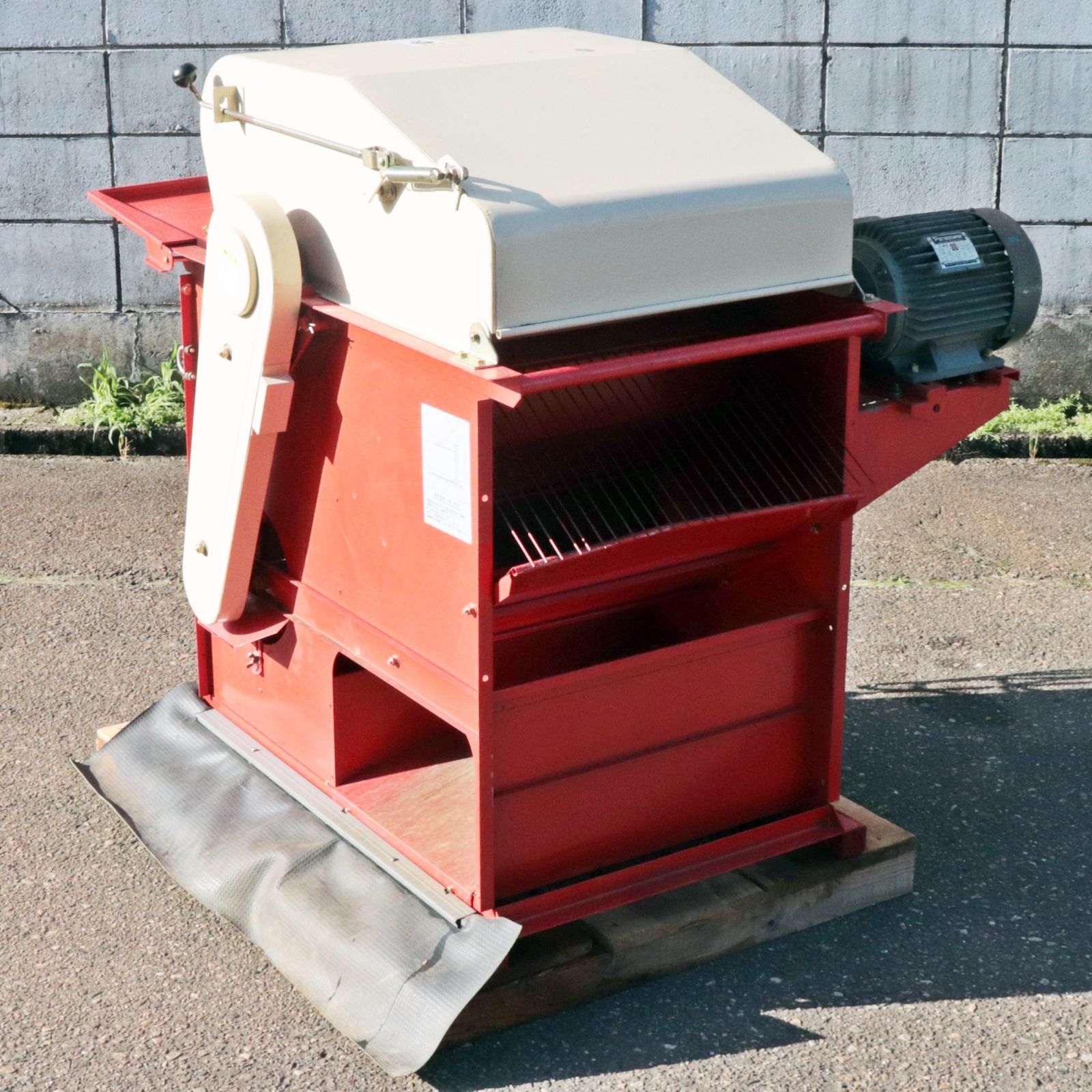新潟発 笹川農機 大豆脱粒機 まめっ子S-Ⅲ モーター式 三相200V 動作