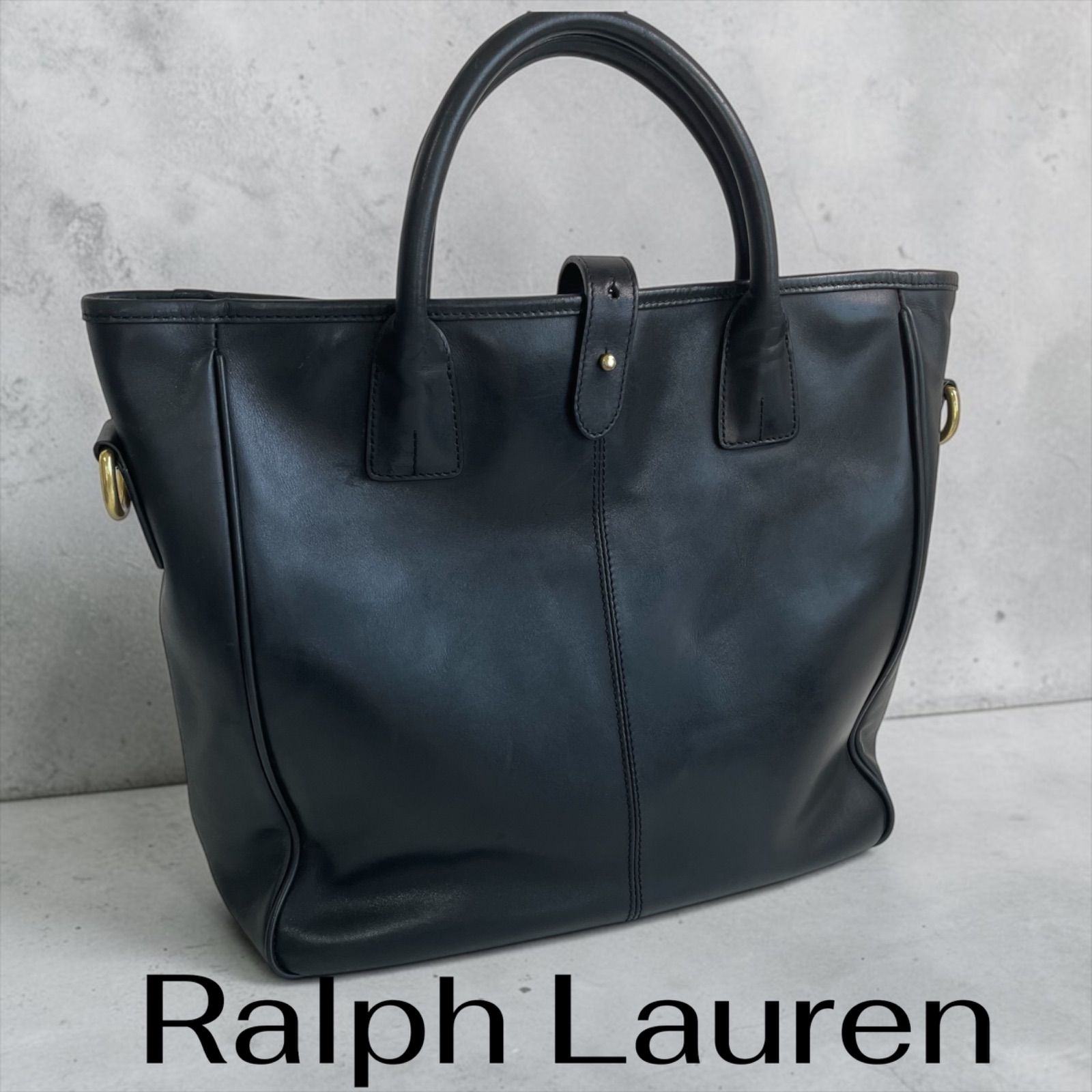 Ralph Lauren レザー ビジネスバッグ ブラック 2way