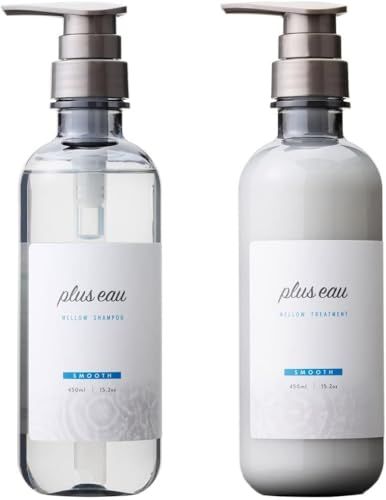 plus eau プリュスオー シャンプー トリートメント メロウ シルク美容液成分配合 シリコンフリー 450ml 2本セットe 053869b3