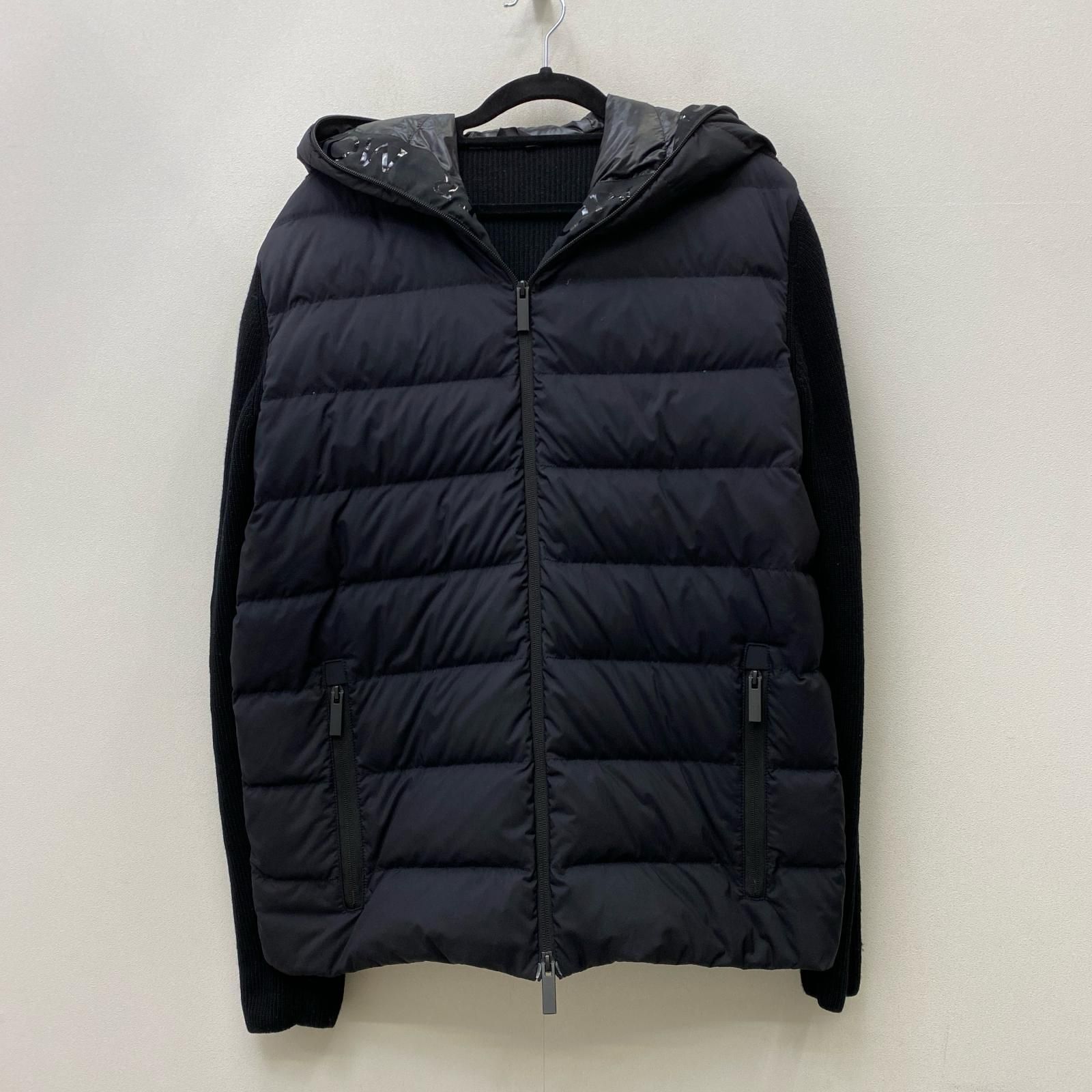 【加古川店】 中古 MONCLER | モンクレール その他アウター ニット切替ダウンジャケット G20919B00007 ブラック サイズ：L 【108】
