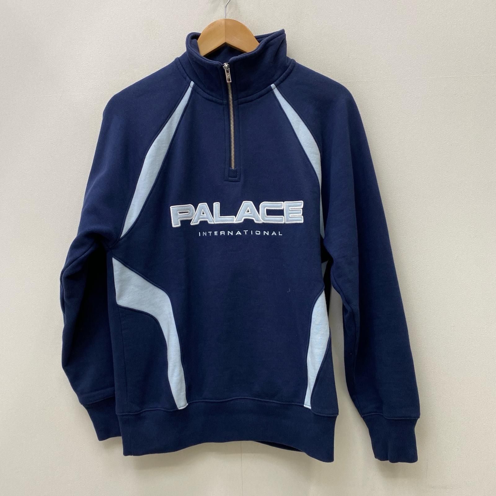 【加古川店】 中古 PALACE SKATEBOARDS | パレススケートボード スウェット INTERNATIONAL 1/4 ZIP ネイビー サイズ：S 【103】